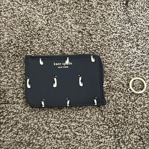 Kate Spade Blue Penguin Key Card Holder